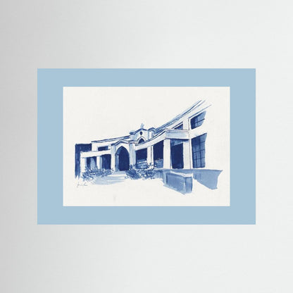 Bartley Hall,  art print - Villanova University wall art