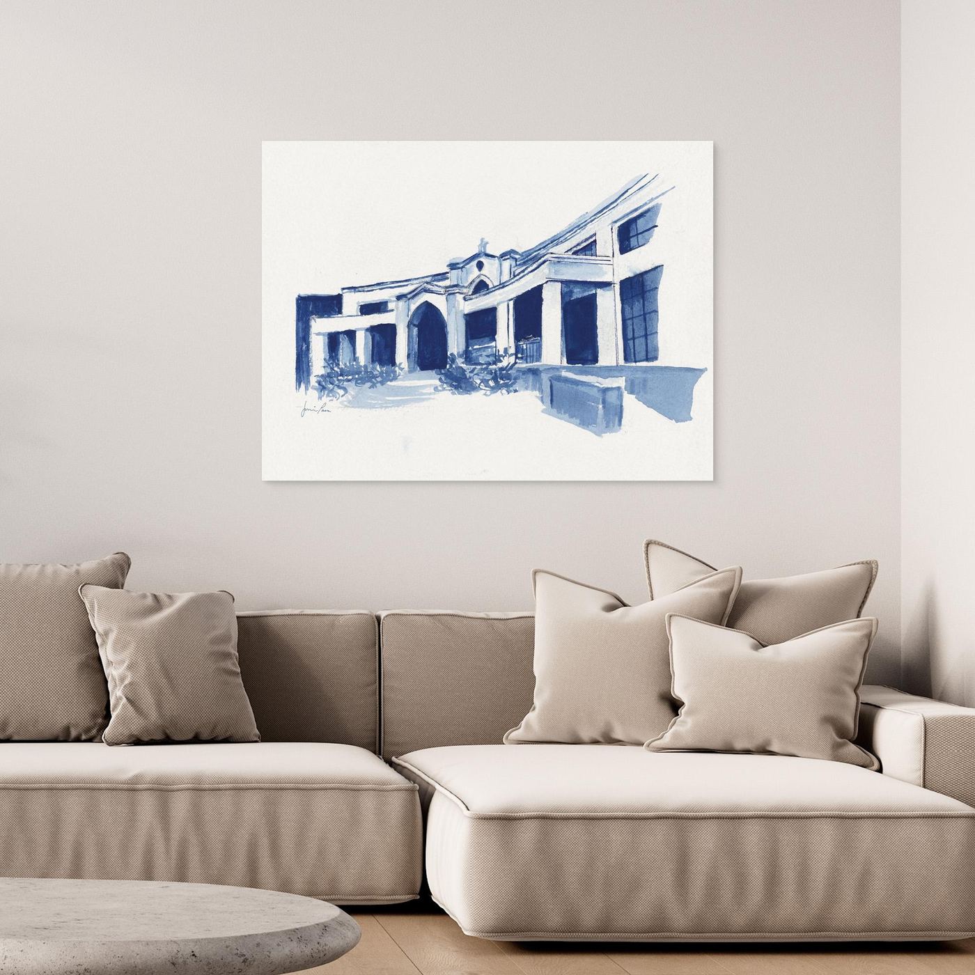 Bartley Hall,  canvas print - Villanova University wall art