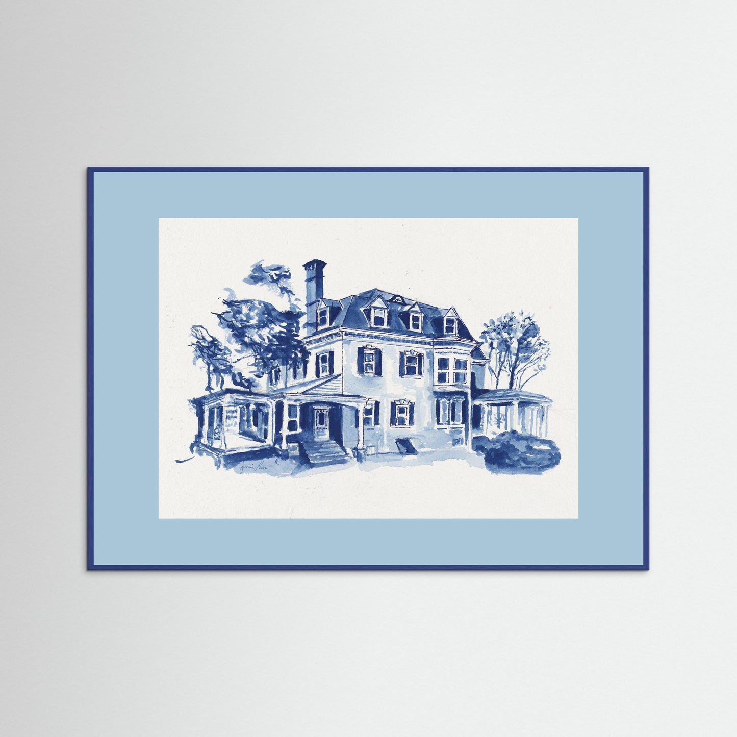 Gallagher Hall, archival print - Villanova University wall art
