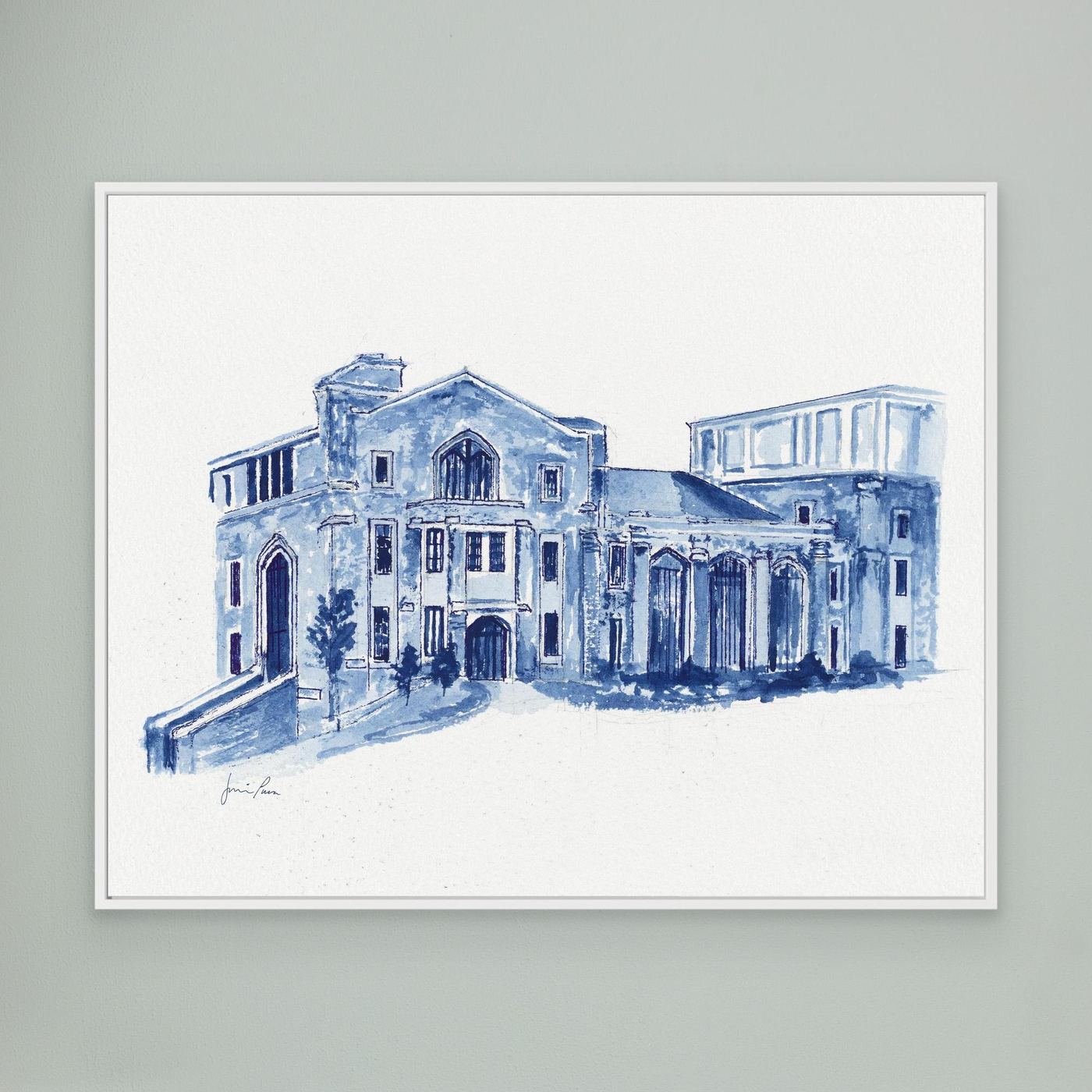 Drosdick Hall, canvas print - Villanova University wall art