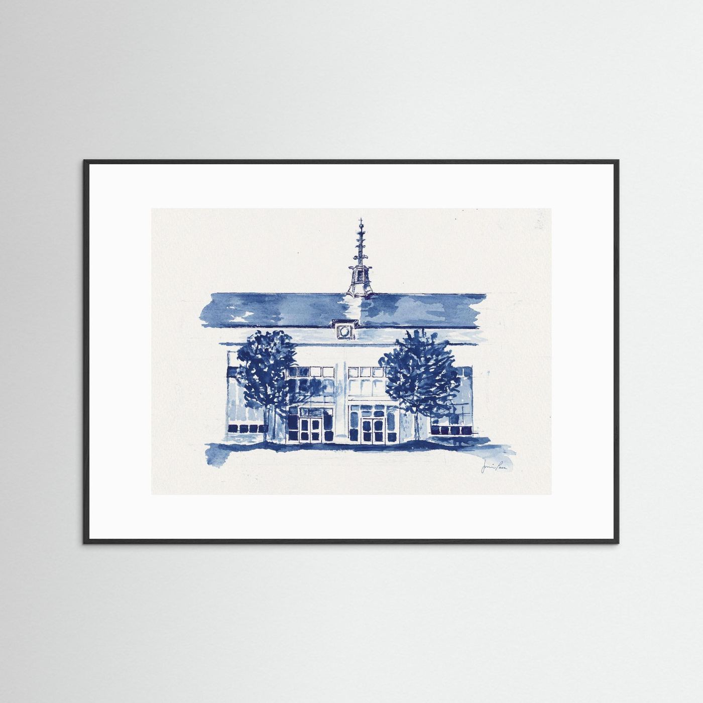 Dougherty Hall, archival print - Villanova University wall art