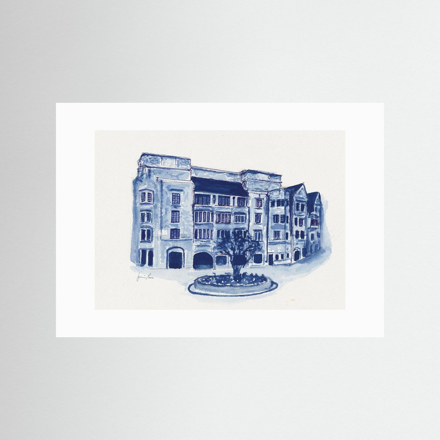 The Commons, art print - Villanova University wall art