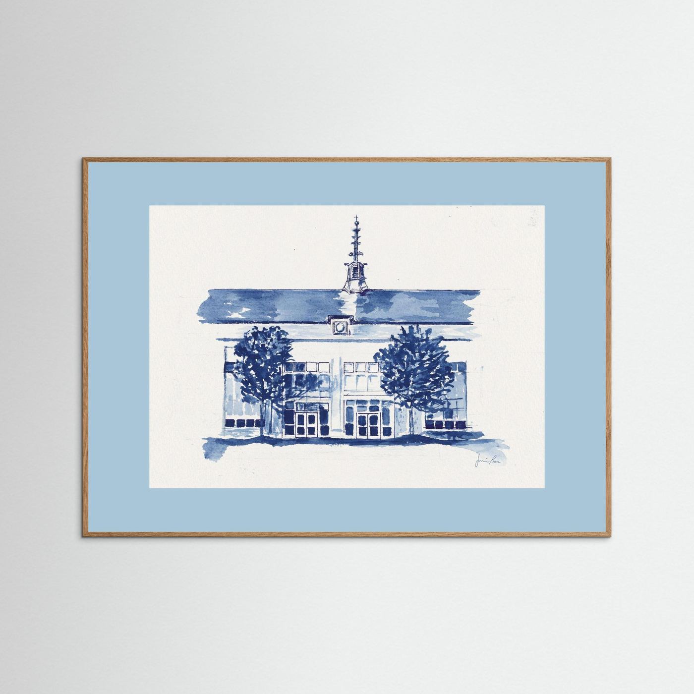 Dougherty Hall, archival print - Villanova University wall art