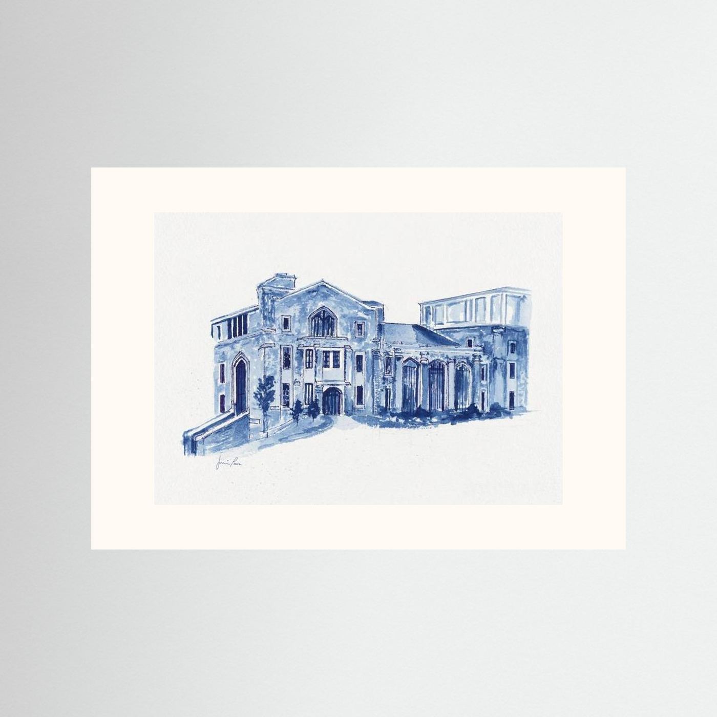 Drosdick Hall, art print - Villanova University wall art