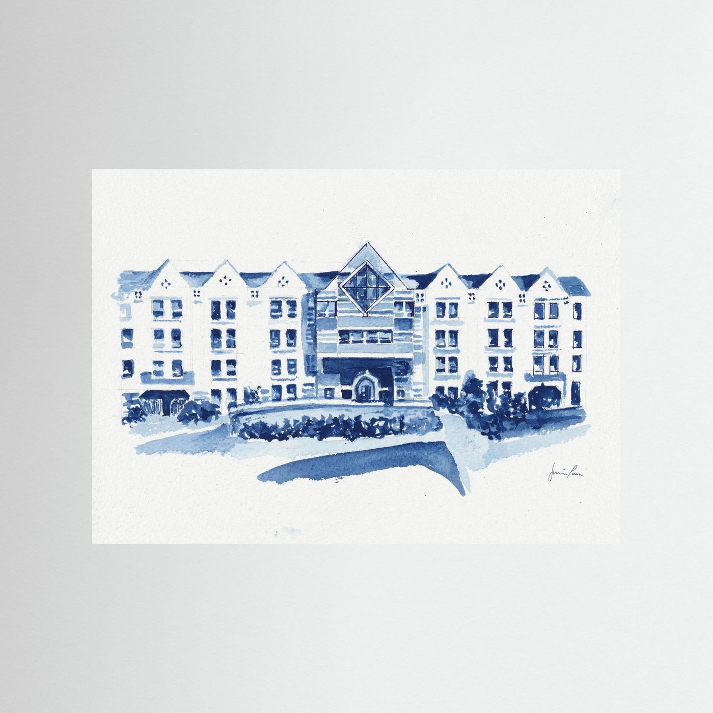 St. Augustine Center, archival art print - Villanova University wall art