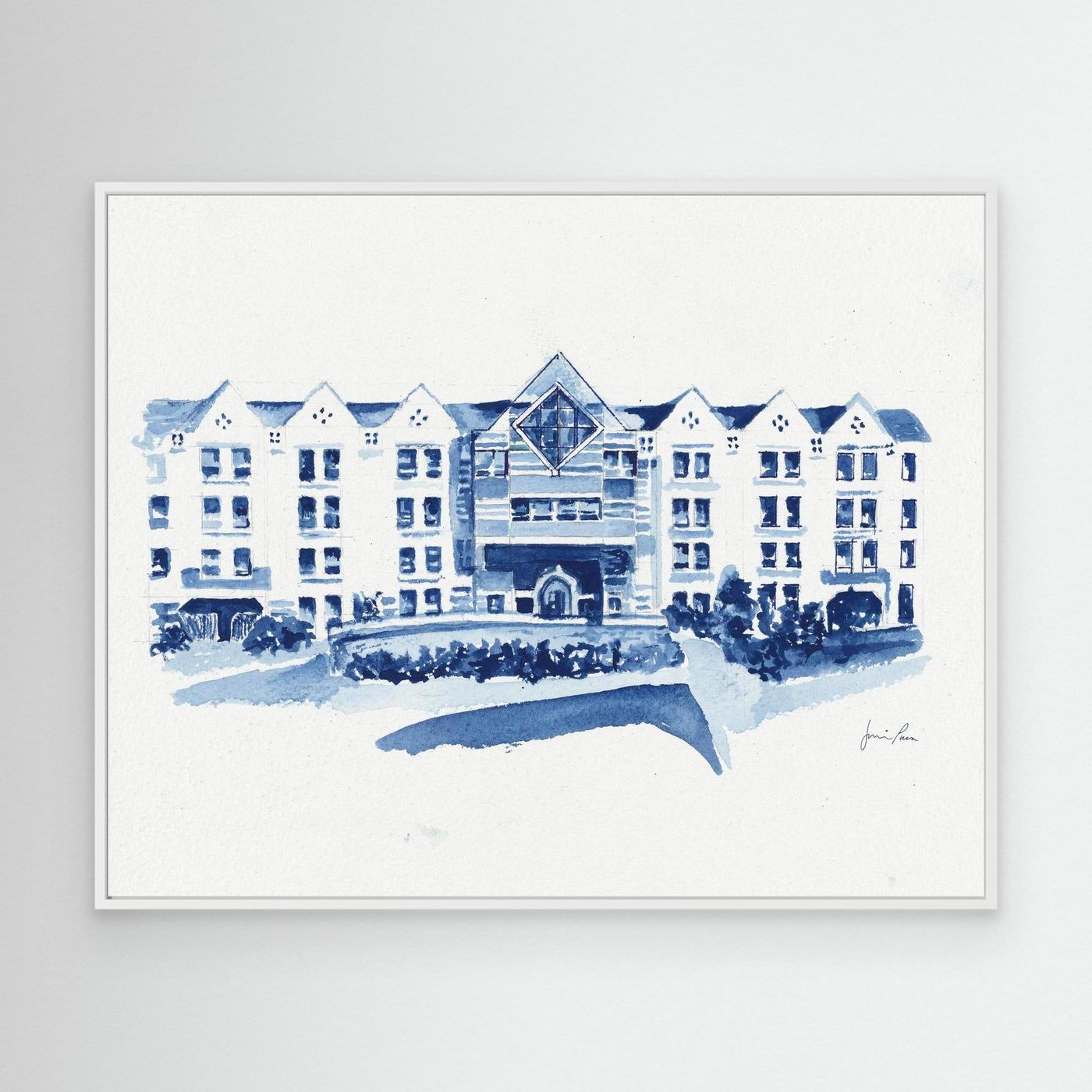 St. Augustine Center, canvas print - Villanova University wall art