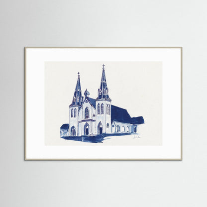 St. Thomas of Villanova Church, archival print - Villanova University wall art