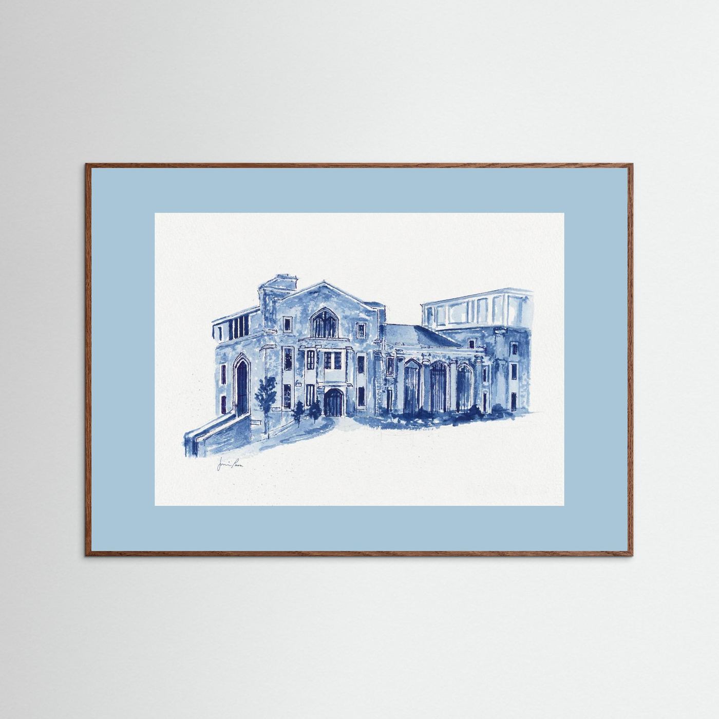 Drosdick Hall, art print - Villanova University wall art