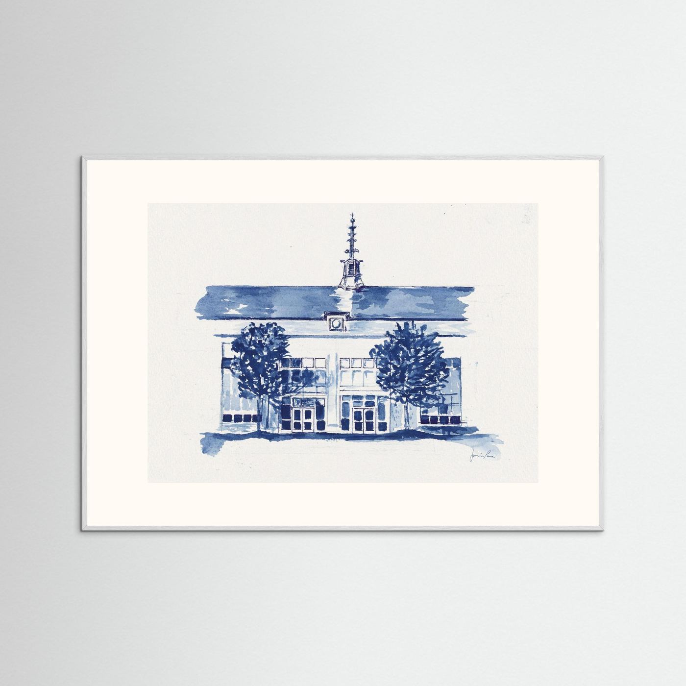Dougherty Hall, archival print - Villanova University wall art