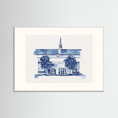 Dougherty Hall, archival print - Villanova University wall art