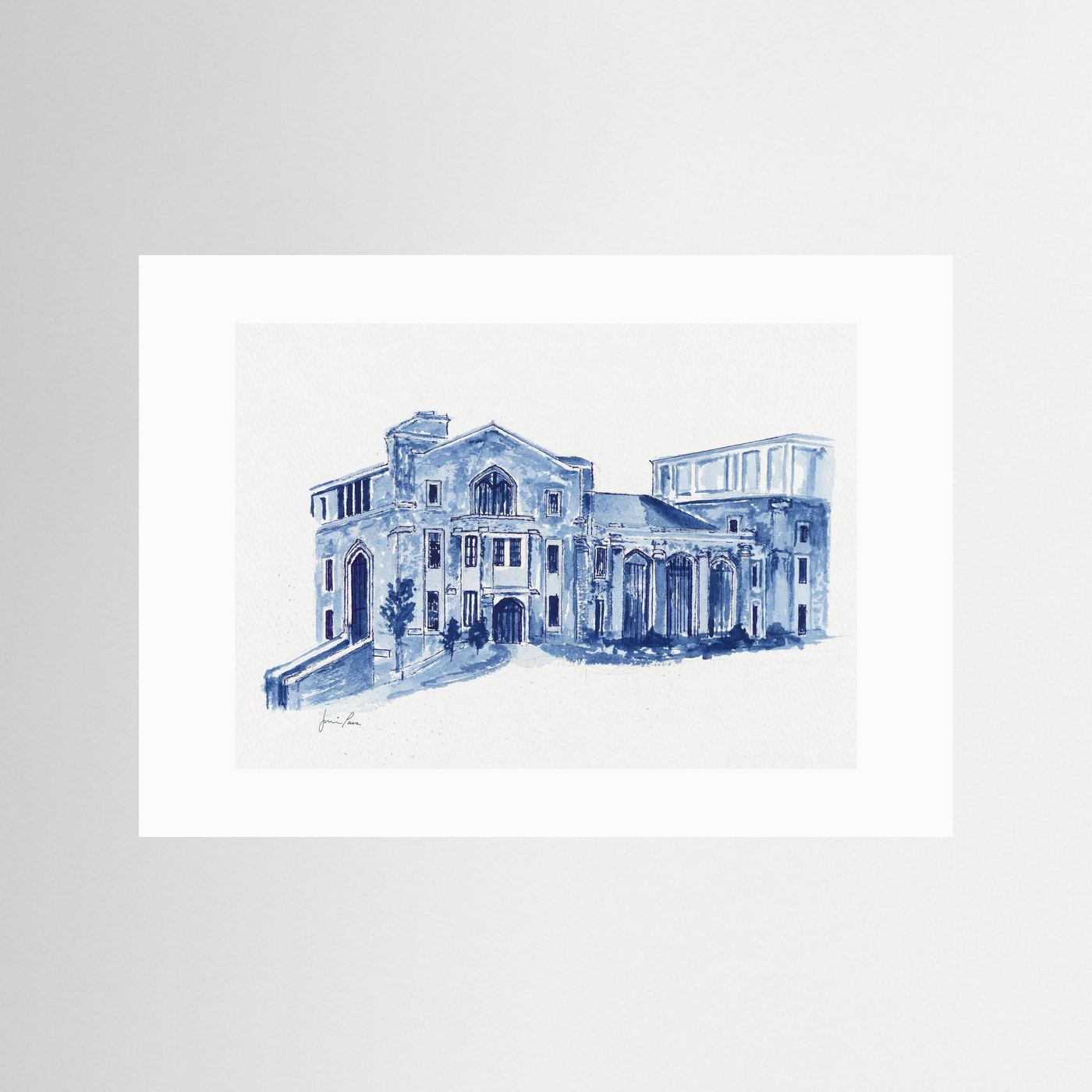 Drosdick Hall, art print - Villanova University wall art