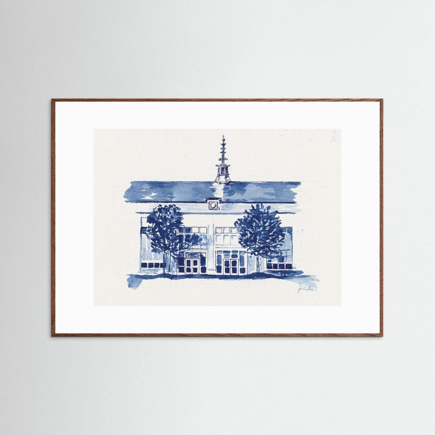 Dougherty Hall, archival print - Villanova University wall art
