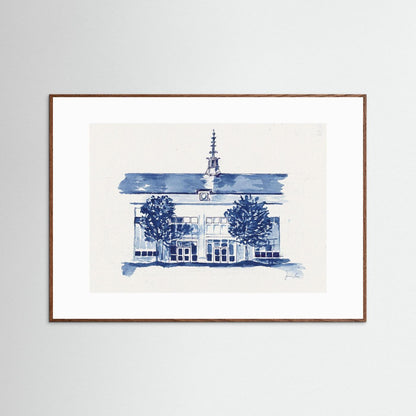 Dougherty Hall, archival print - Villanova University wall art