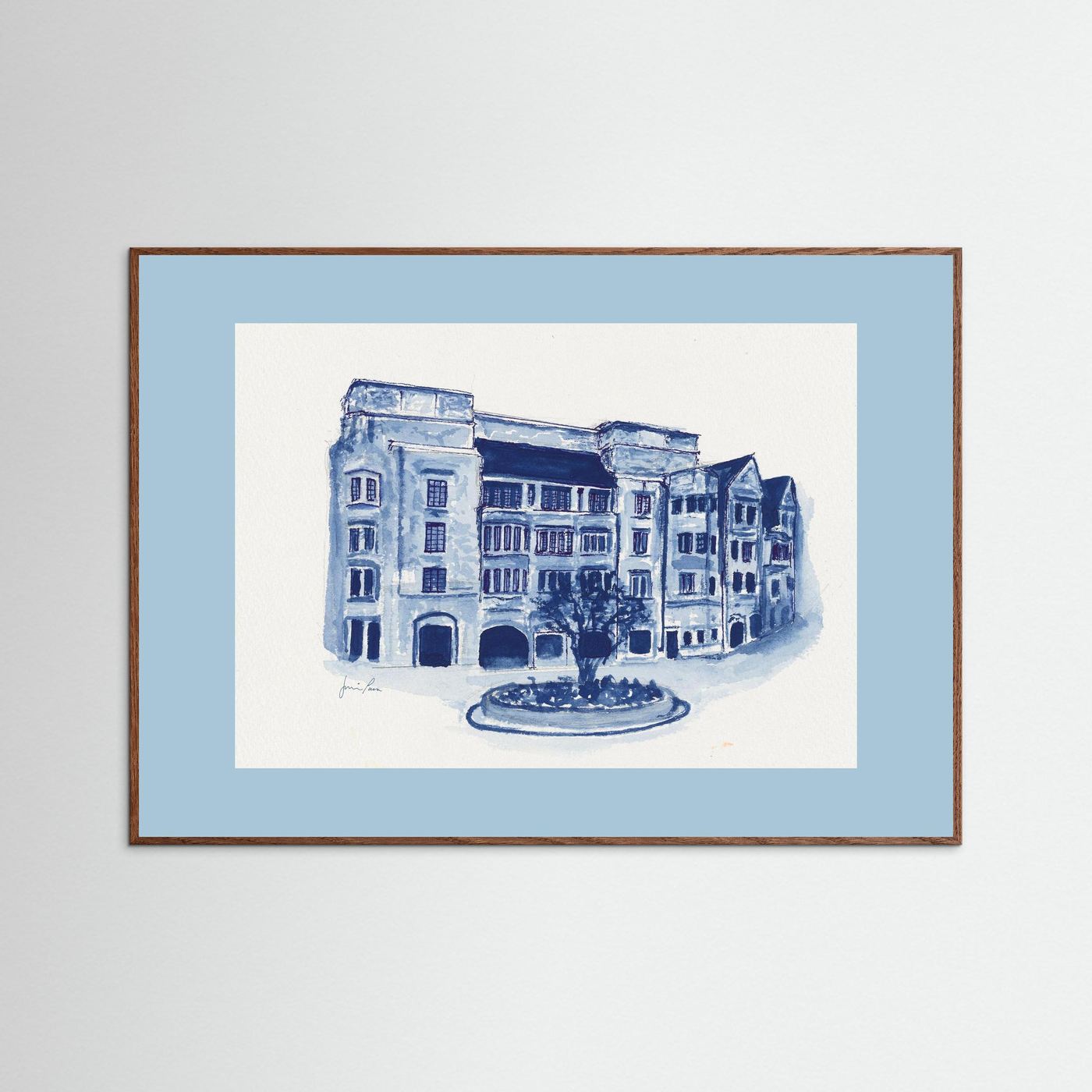 The Commons, art print - Villanova University wall art