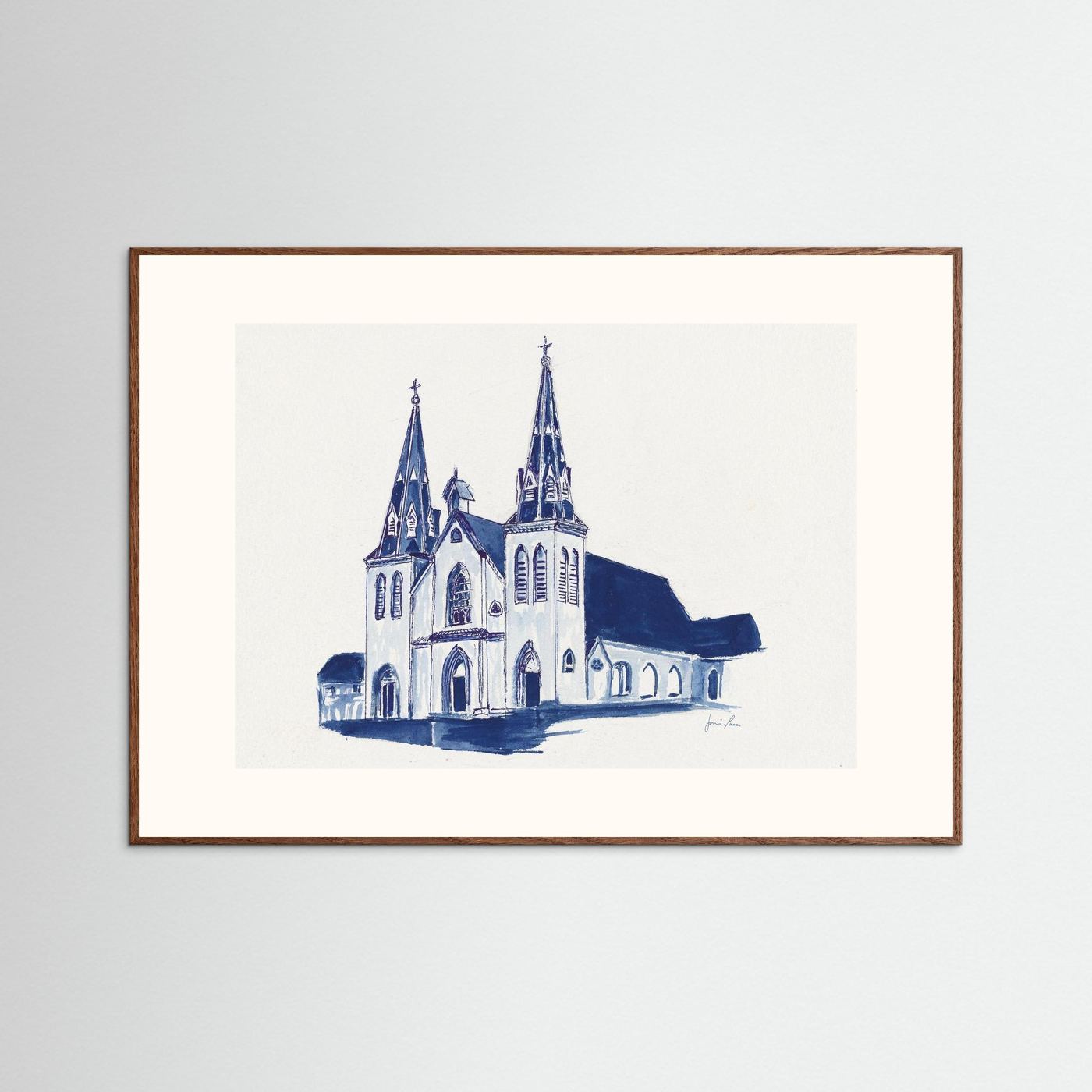St. Thomas of Villanova Church, archival print - Villanova University wall art