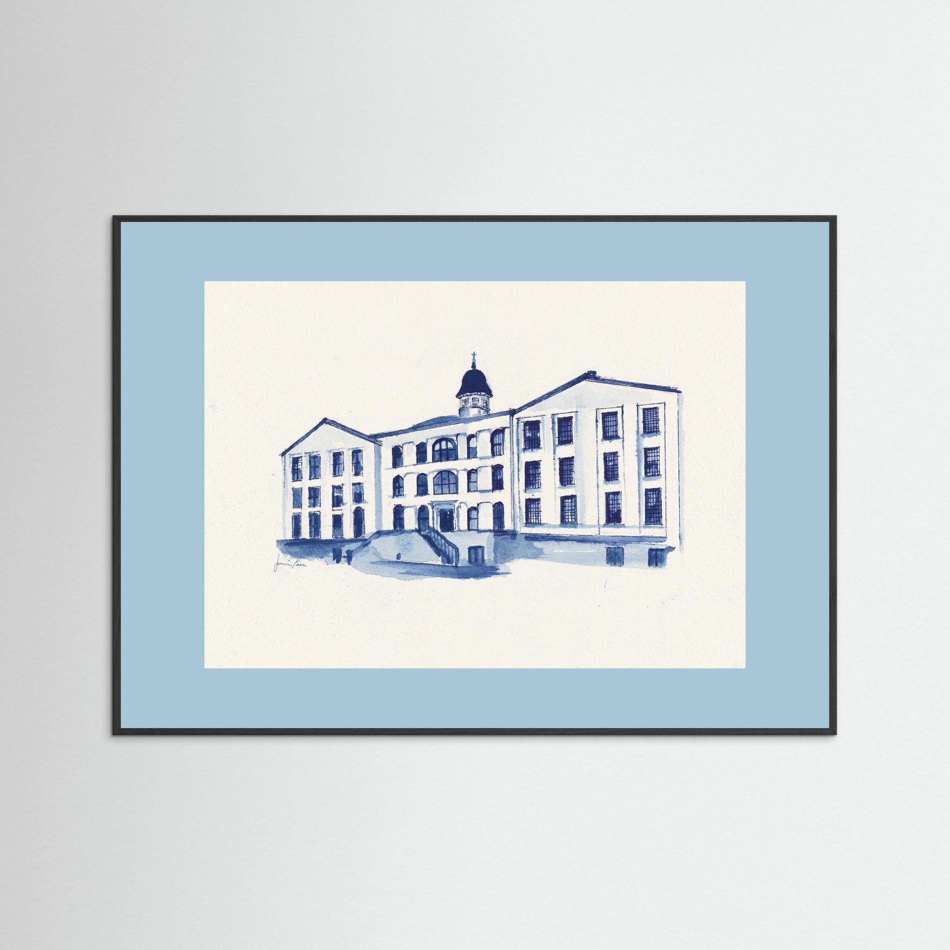 Villanova University, Alumni Hall, archival print