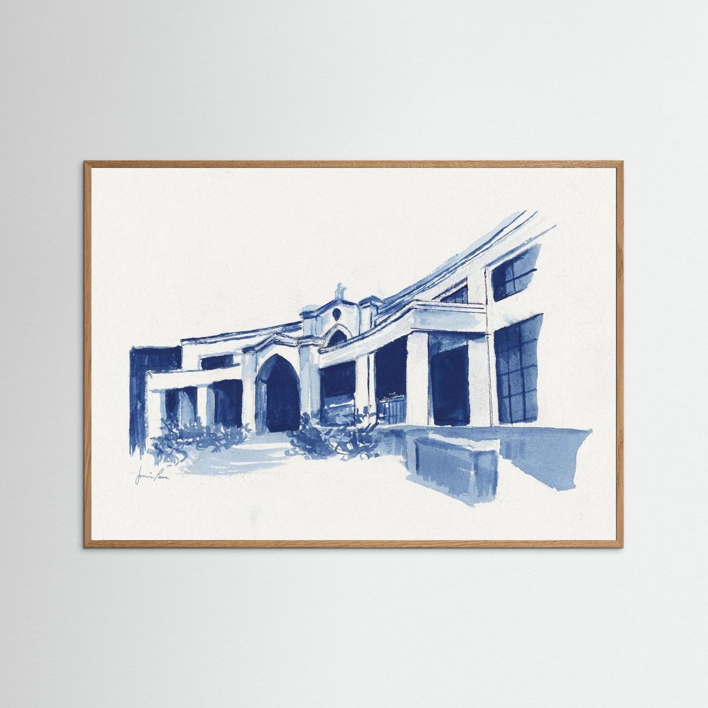 Bartley Hall,  art print - Villanova University wall art