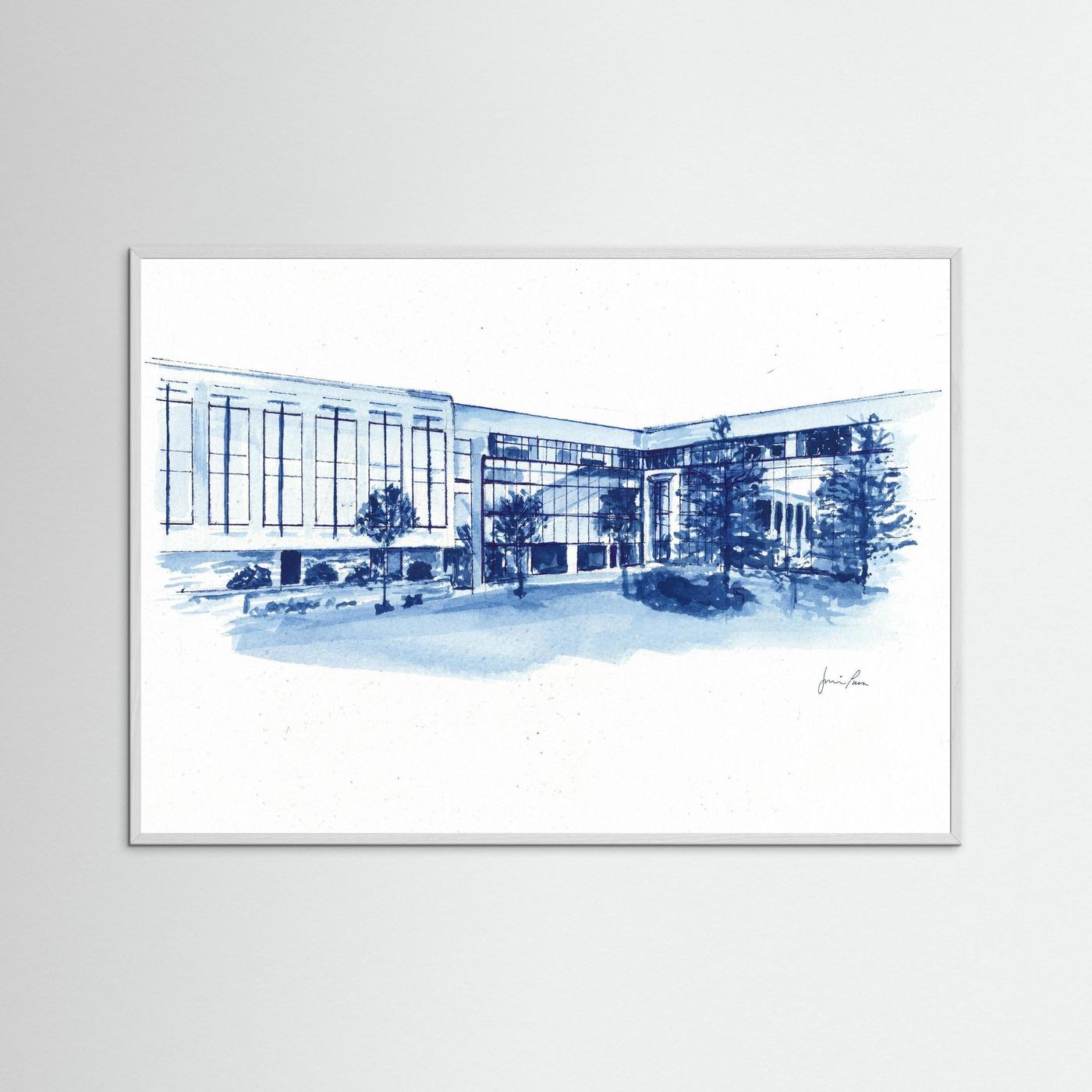 Widger School of Law, art print- Villanova University wall art