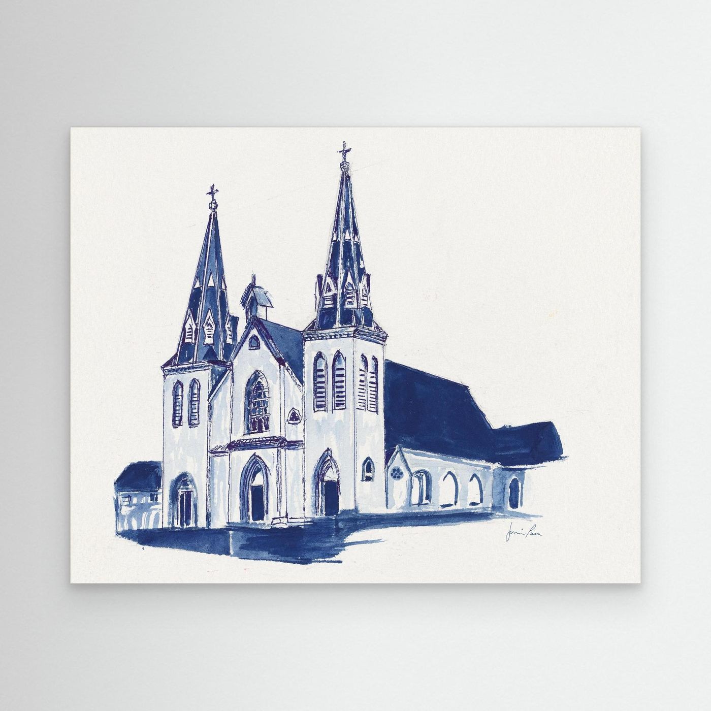 St. Thomas of Villanova Church, canvas print - Villanova University wall art