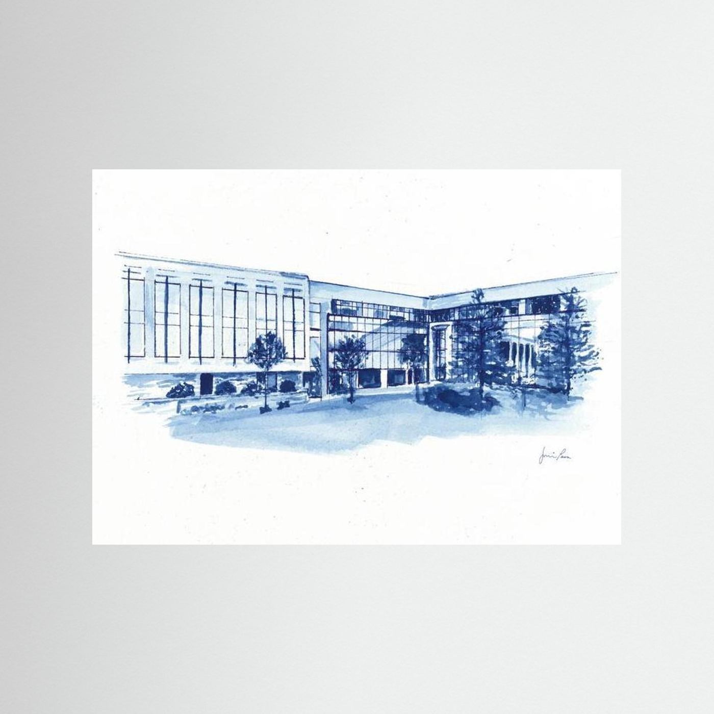 Widger School of Law, art print- Villanova University wall art