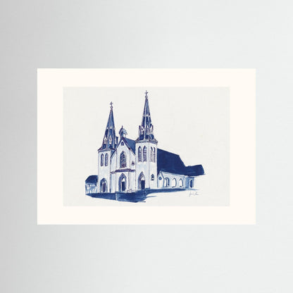 St. Thomas of Villanova Church, archival print - Villanova University wall art