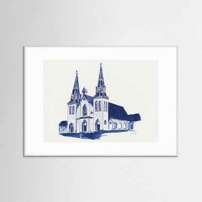 St. Thomas of Villanova Church, archival print - Villanova University wall art