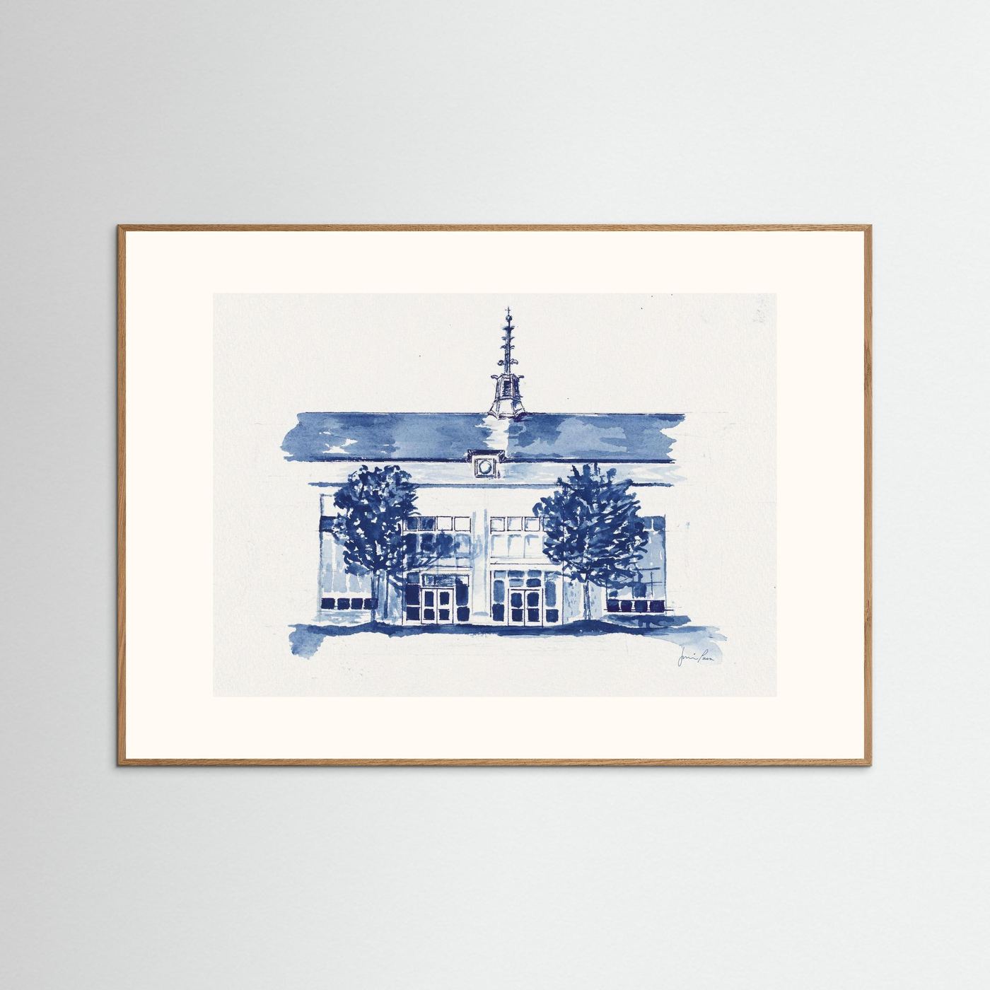 Dougherty Hall, archival print - Villanova University wall art