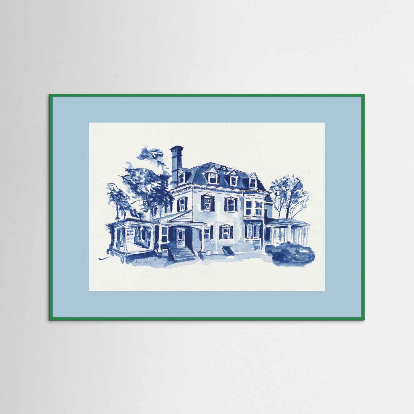 Gallagher Hall, archival print - Villanova University wall art