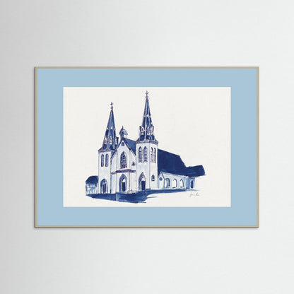 St. Thomas of Villanova Church, archival print - Villanova University wall art
