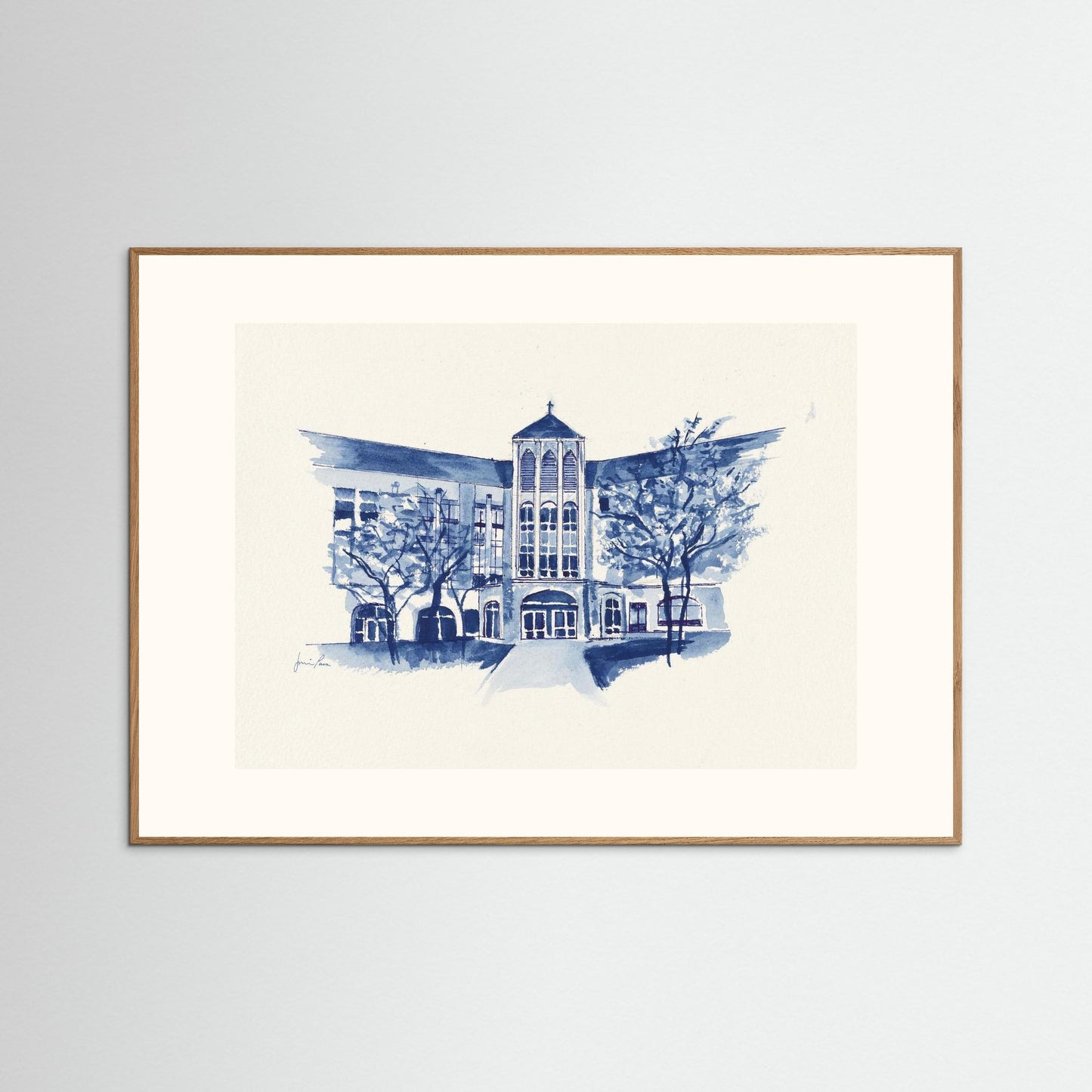 Villanova University, Driscoll Hall, College of Nursing, archival print