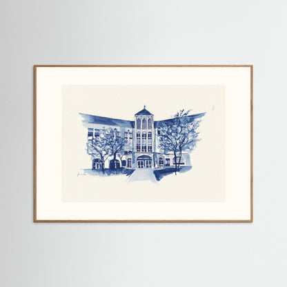 Villanova University, Driscoll Hall, College of Nursing, archival print