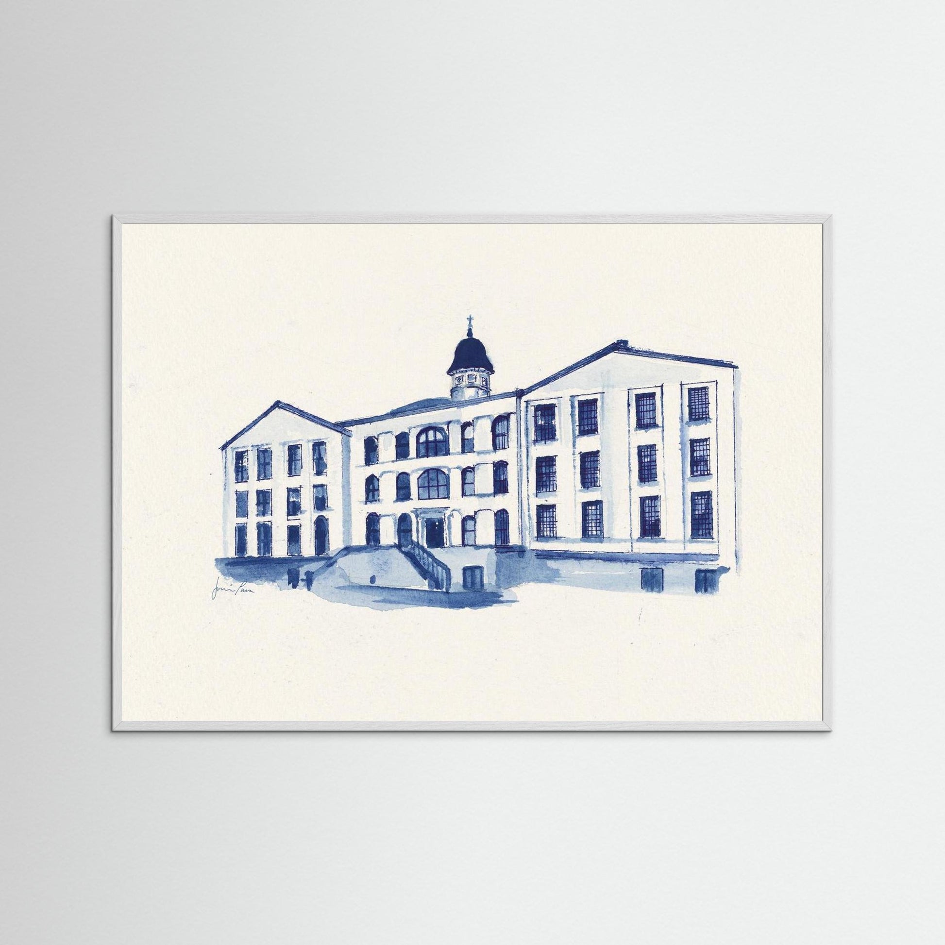 Villanova University, Alumni Hall, archival print