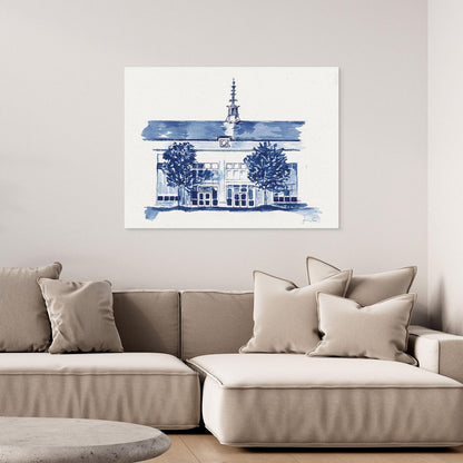 Dougherty Hall, canvas print - Villanova University wall art