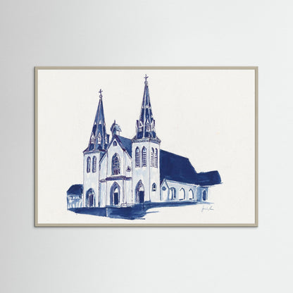 Villanova University, St. Thomas of Villanova Church, archival print