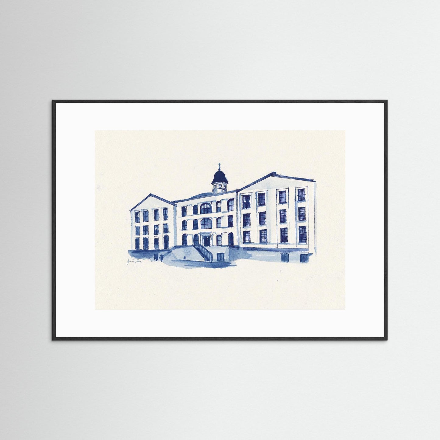 Villanova University, Alumni Hall, archival print