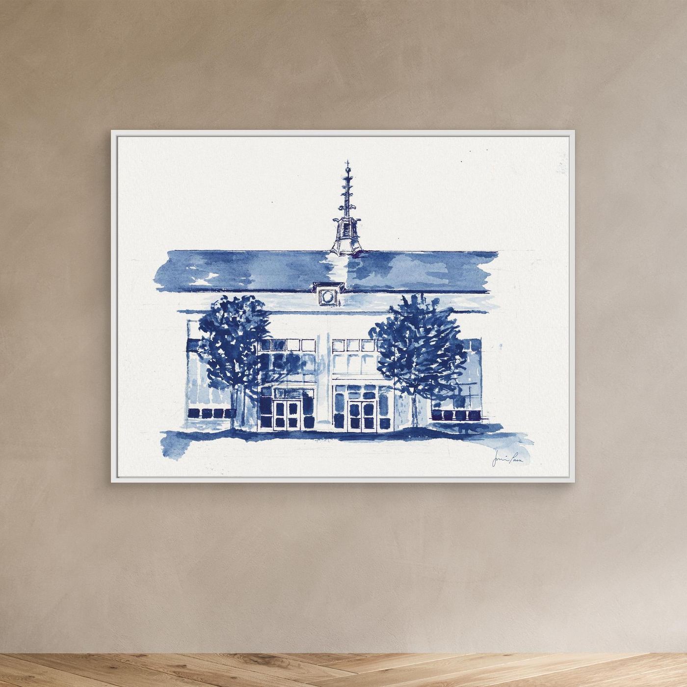 Dougherty Hall, canvas print - Villanova University wall art