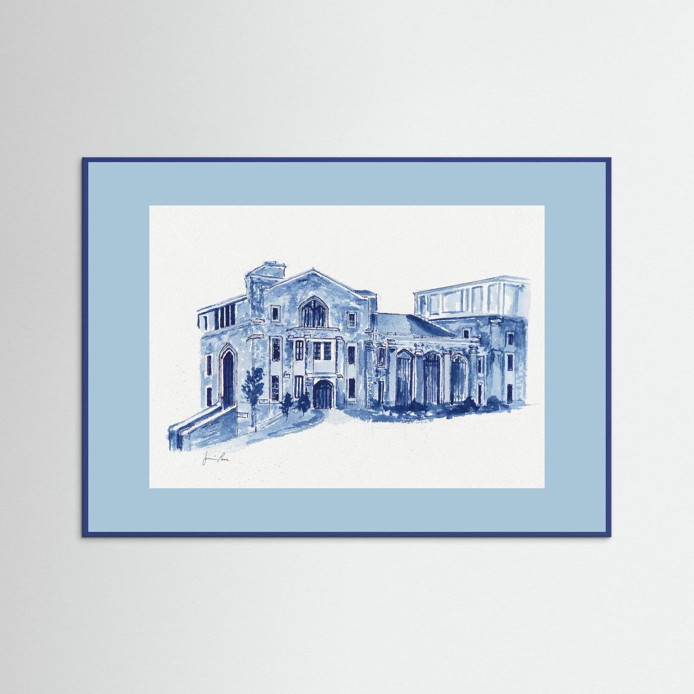 Drosdick Hall, art print - Villanova University wall art