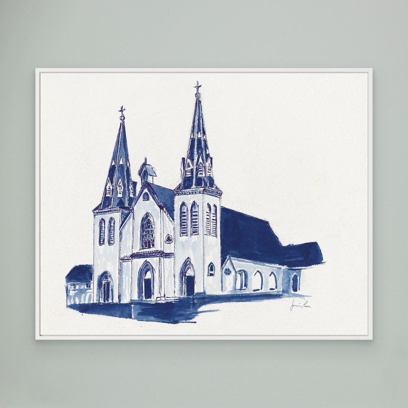 St. Thomas of Villanova Church, canvas print - Villanova University wall art