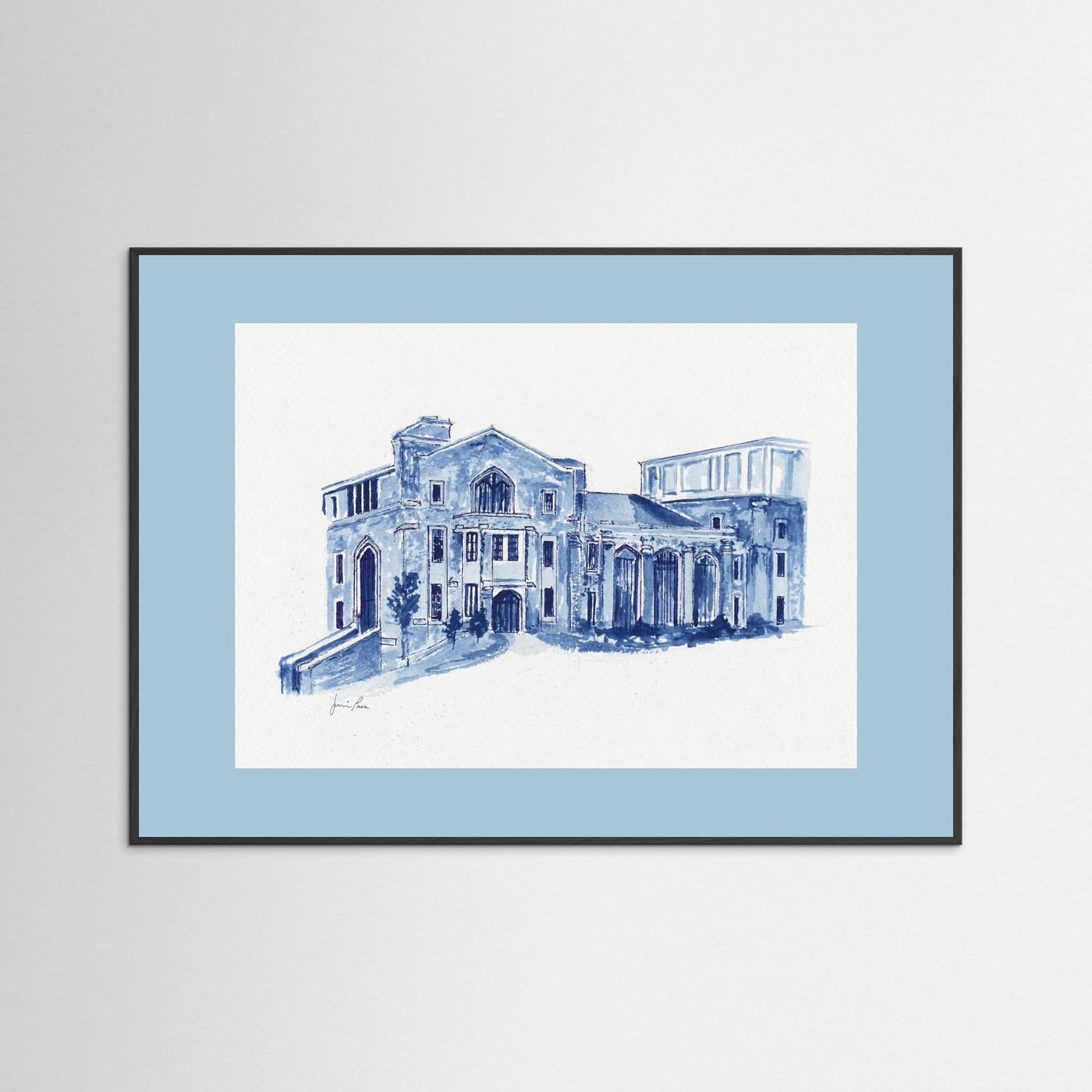 Drosdick Hall, art print - Villanova University wall art