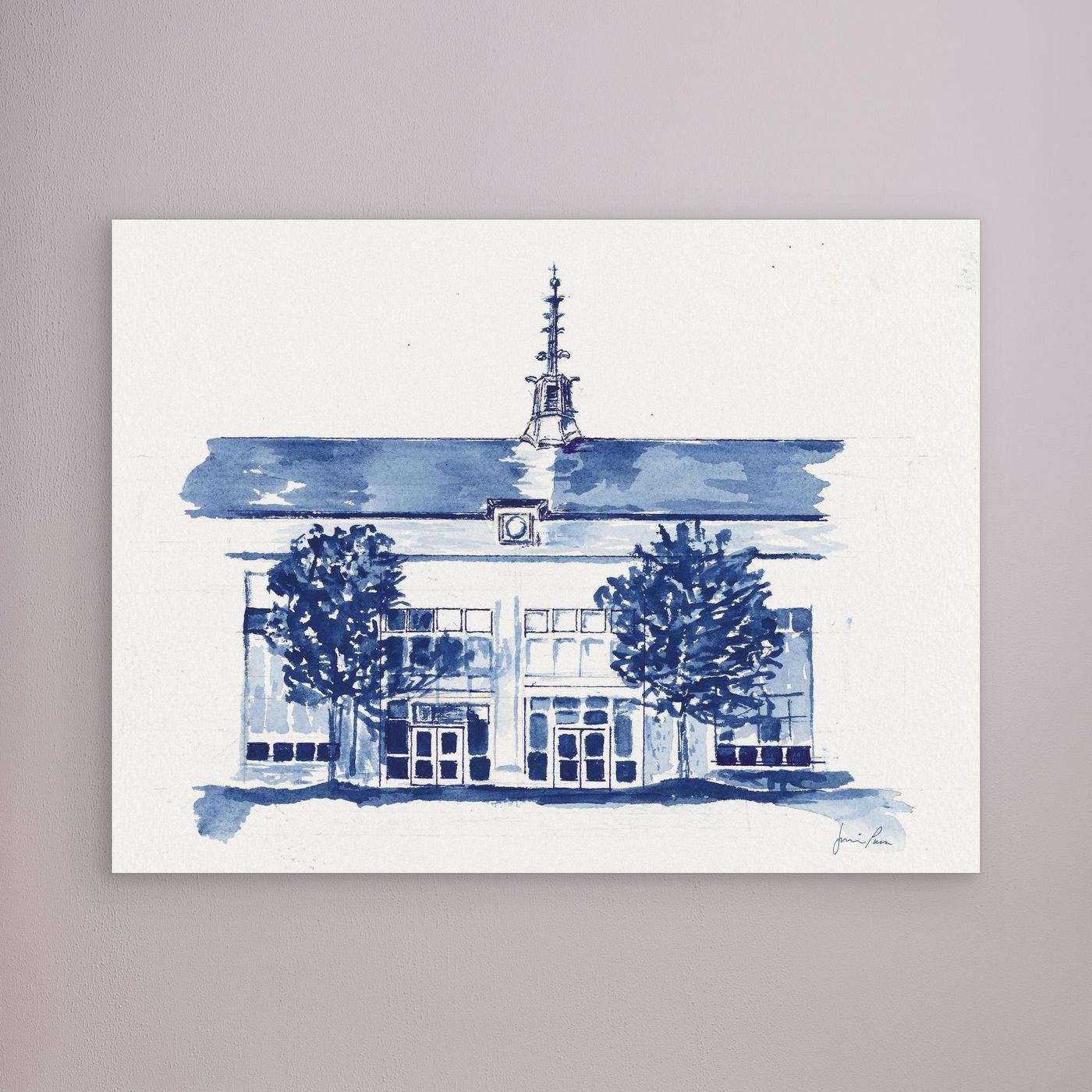 Dougherty Hall, canvas print - Villanova University wall art