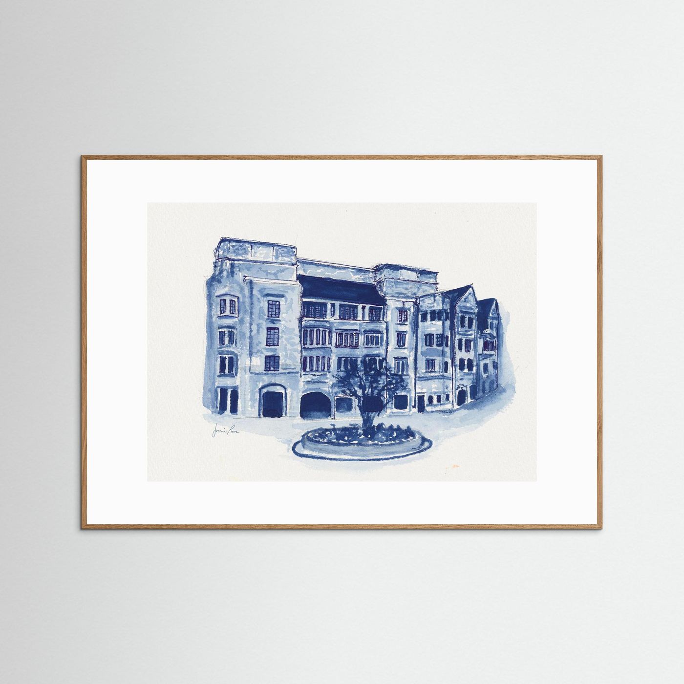 The Commons, art print - Villanova University wall art