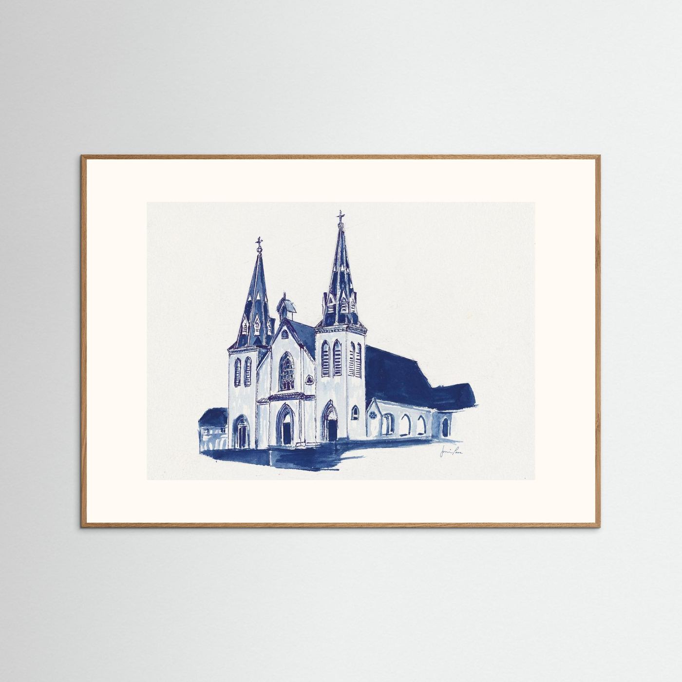 St. Thomas of Villanova Church, archival print - Villanova University wall art