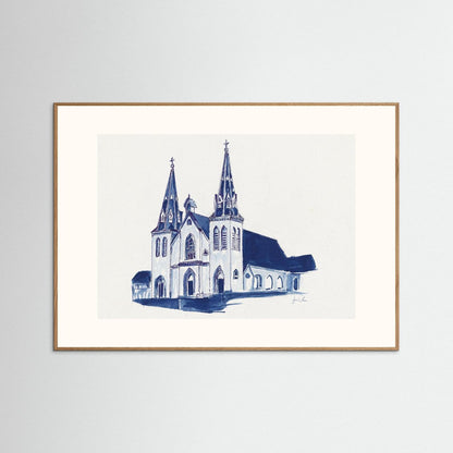 St. Thomas of Villanova Church, archival print - Villanova University wall art