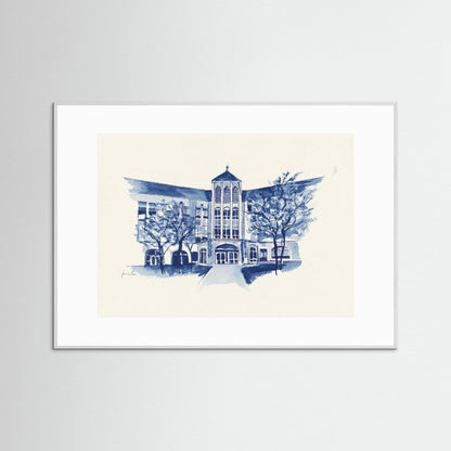 Villanova University, Driscoll Hall, College of Nursing, archival print