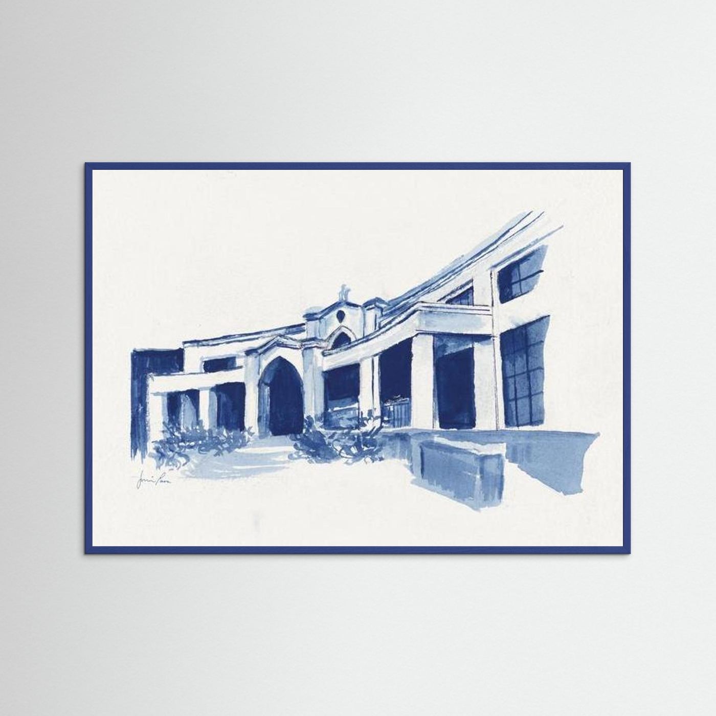 Bartley Hall,  art print - Villanova University wall art