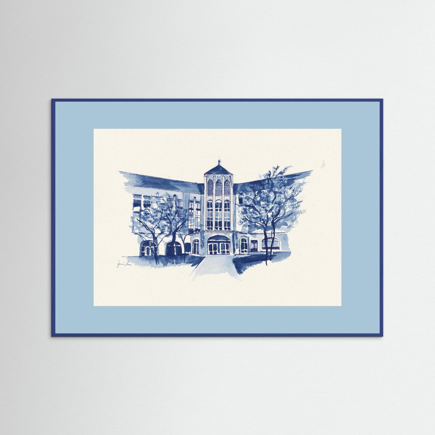 Villanova University, Driscoll Hall, College of Nursing, archival print
