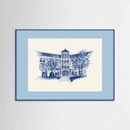 Villanova University, Driscoll Hall, College of Nursing, archival print