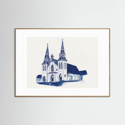 St. Thomas of Villanova Church, archival print - Villanova University wall art