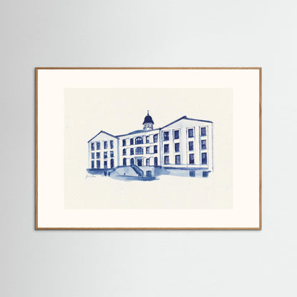Villanova University, Alumni Hall, archival print