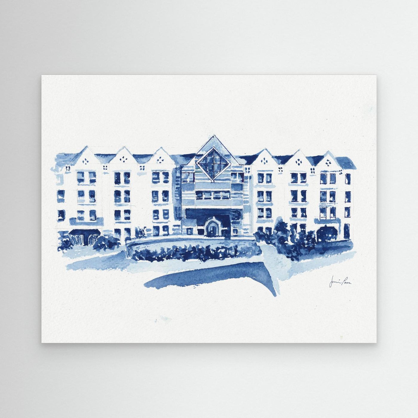 St. Augustine Center, canvas print - Villanova University wall art